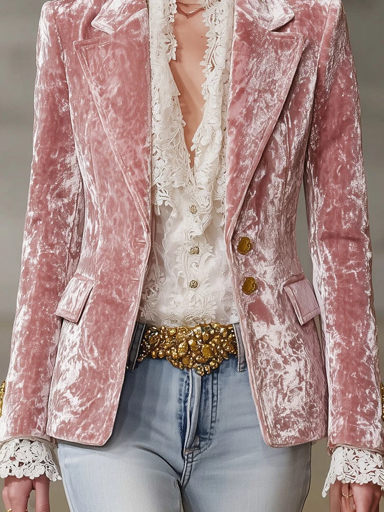 

Зимние элегантные однотонные верхние пальто на пуговицах, осенние модные пиджаки с воротником с лацканами, женские повседневные замшевые куртки с длинными рукавами