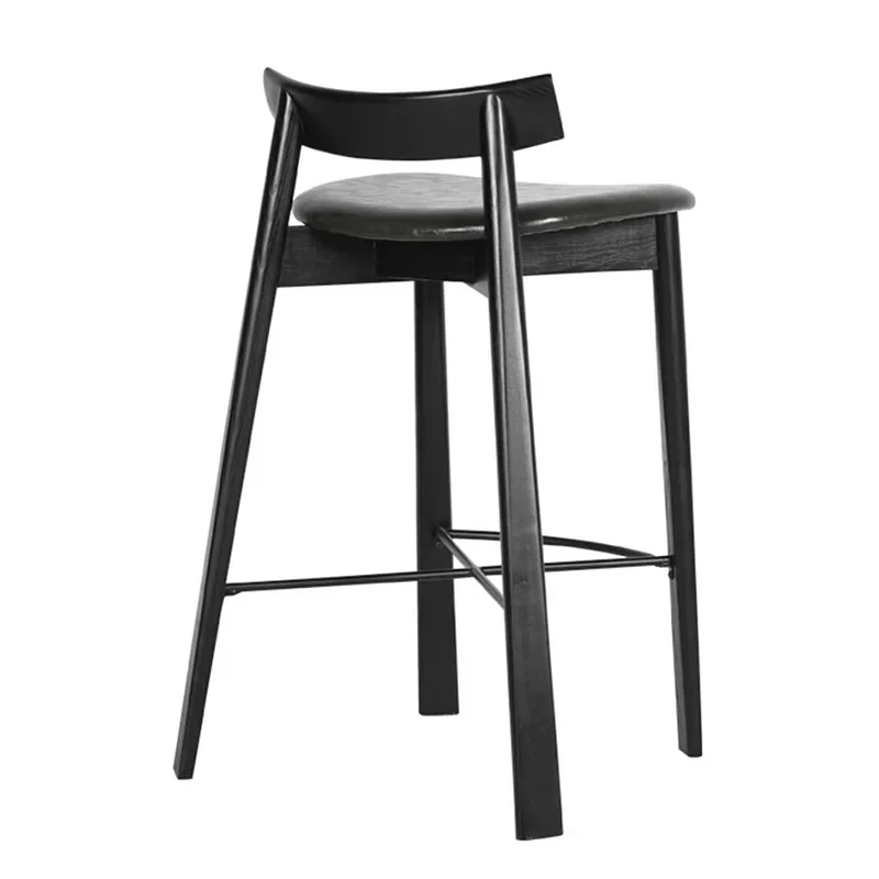 Kitchen High Bar Chair Counter Breakfast Low Back Industrial Style Bar Stools Nordic Sillas Para Comedor Restaurant Furniture