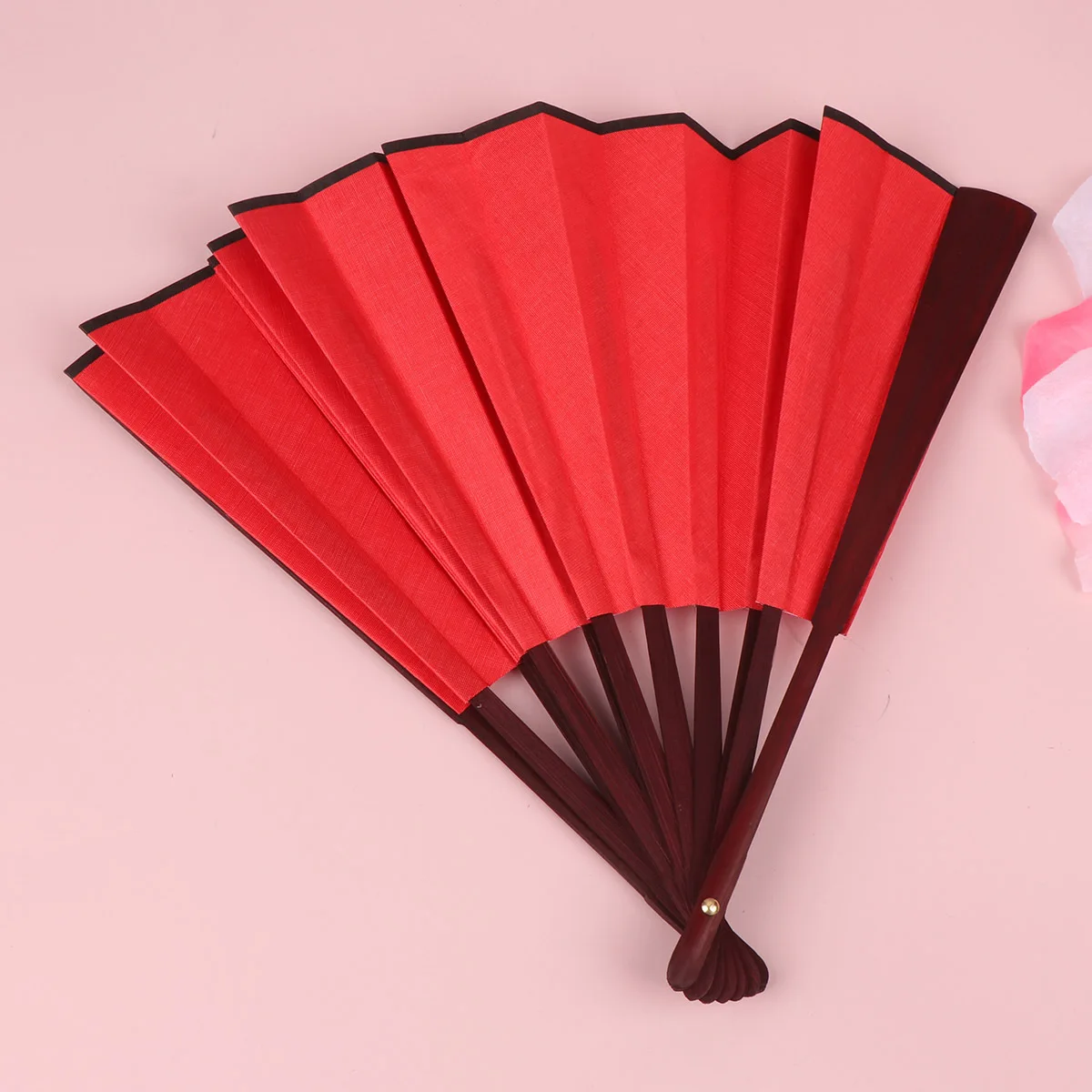 

2 pcs 8 Inch Fabric Folding Handheld Blank Fans Collapsible Chinese Style Heat Scattering Tools For Women Diy Decoration Wedding