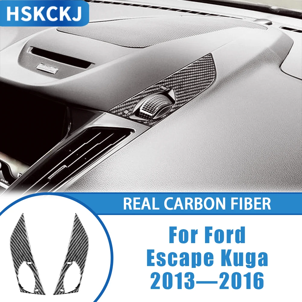 

For Ford Escape Kuga 2013—2016 Car Accessoreis Carbon Fiber Center Console Upper Sides Panel Decals Interior Cover Trim Sticker