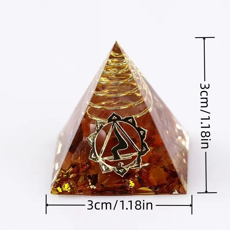 7 قطع في كل مجموعة - هرم كريستال راتنج، مضخم طاقة شقرا، هدية كريستال مناسبة للتأمل
