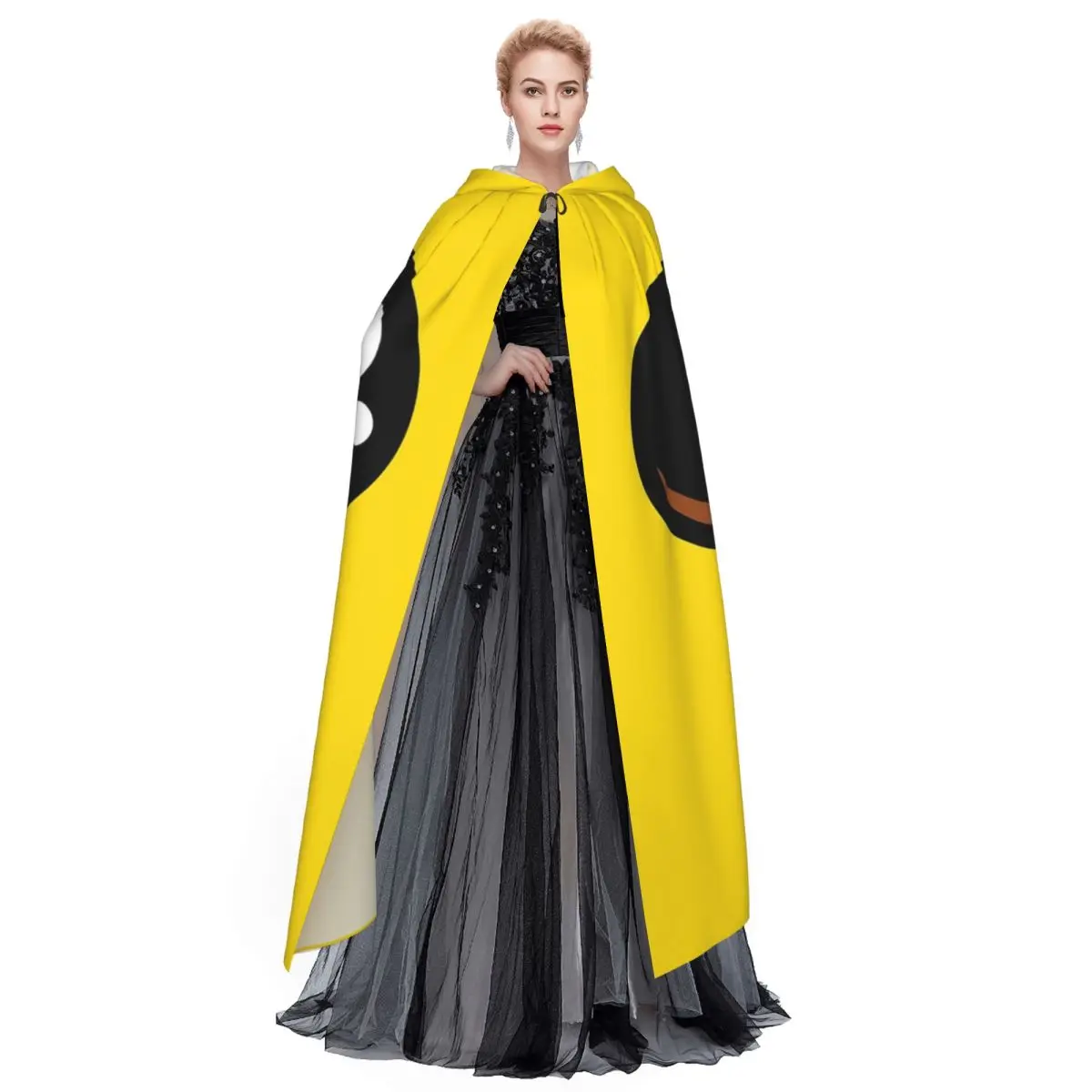 Banana Peely Battle Royale Character Long Hooded Cloak Witch Medieval Costume Cosplay Cape HalloweenVampire Adult Unisex view 4