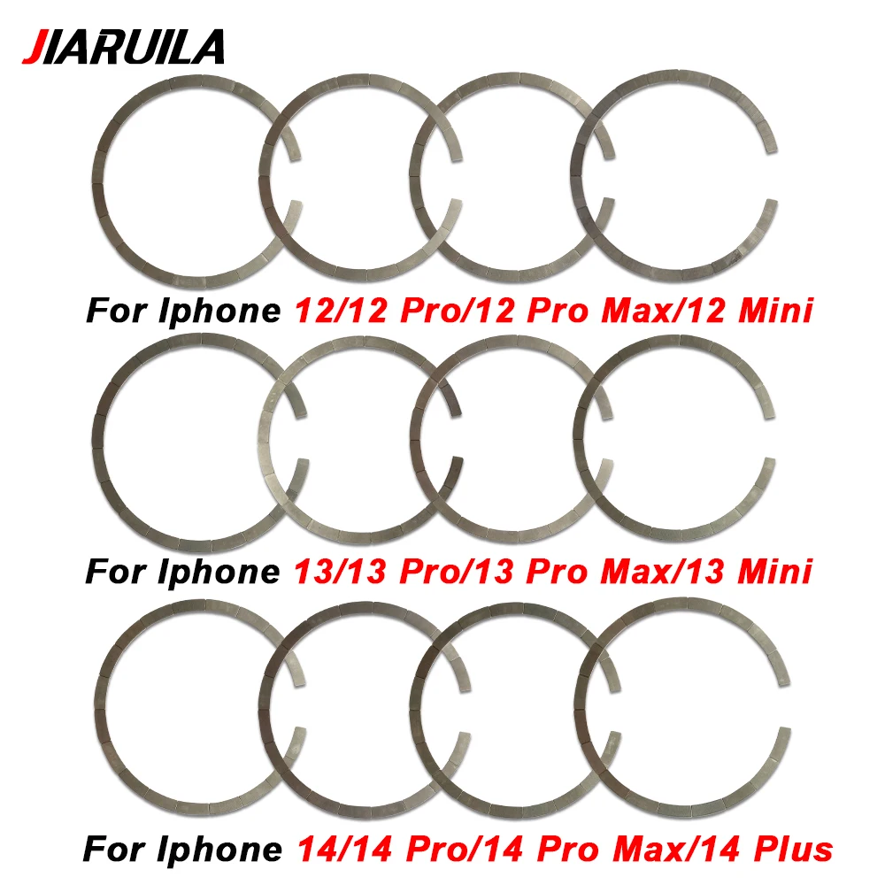 وحدة مغناطيسية للشحن اللاسلكي Magsafe لهاتف iPhone 12 mini 13 Pro Max 14 Plus غطاء خلفي زجاجي خلفي حلقة معدنية مغناطيسية