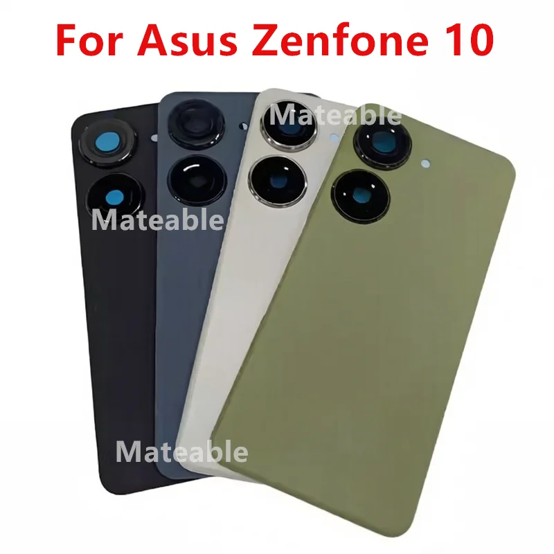 Carcaça Traseira Zenfone 10 para Asus Zenfone 10, Tampa Traseira da Bateria, Peça de Reposição para Celular + Lente da Câmera AI2302
