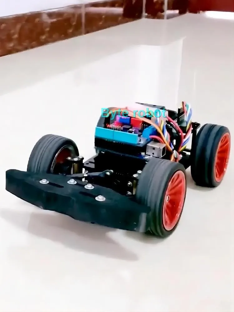 MG996R Servo Sterzo Ackerman Robot Auto Telaio Encoder Motore Differenziale Auto PER Arduino Robot Kit FAI DA TE per UNO Programmabile
