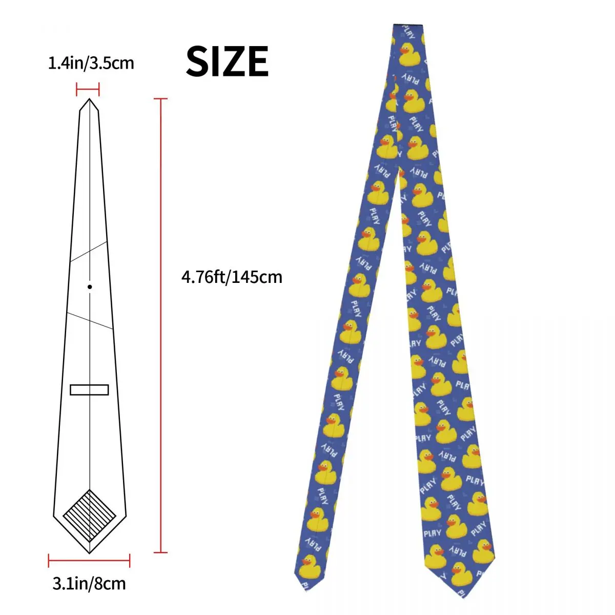 Little Cute Duck Pattern Cartoon Neckties Unisex Polyester 8 cm Neck Ties for Men Slim Wide Suits Accessories Gravatas Gift