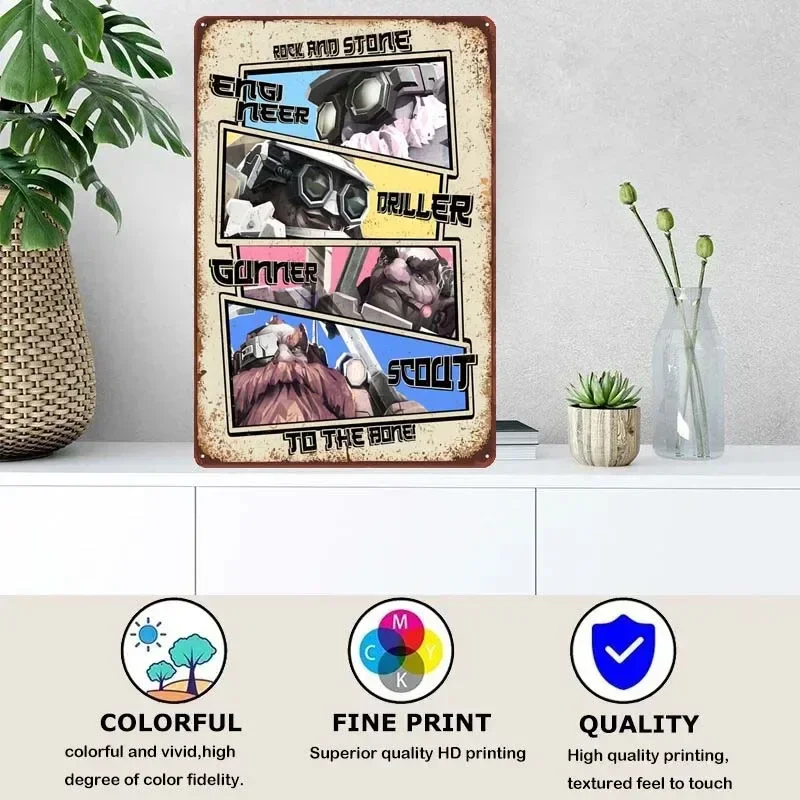 Deep Team Galactic Decoration for Home Decorations Custom Metal Signs House Decor Poster Wall Art Mural Vintage Room Accessories image 2
