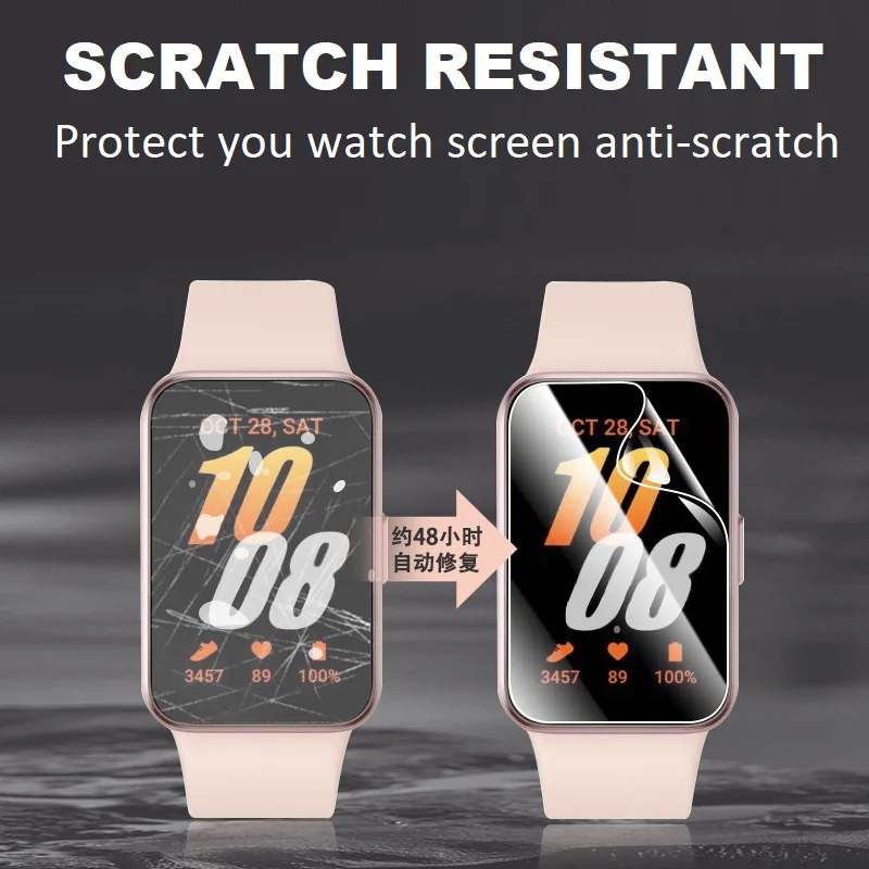 Гидрогелевая защитная пленка из ТПУ для смарт-часов Samsung Galaxy Fit3, Прозрачная мягкая защитная пленка для Galaxy Fit 3, 10 шт.