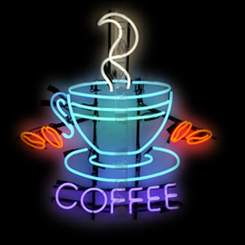 

Coffee Neon Sign for Wall Decor Beans Coffee Mugs Neon Light Beer Bar Cafe Sign Handcraft Iconic Restaurant Club Tea Decor Lamps