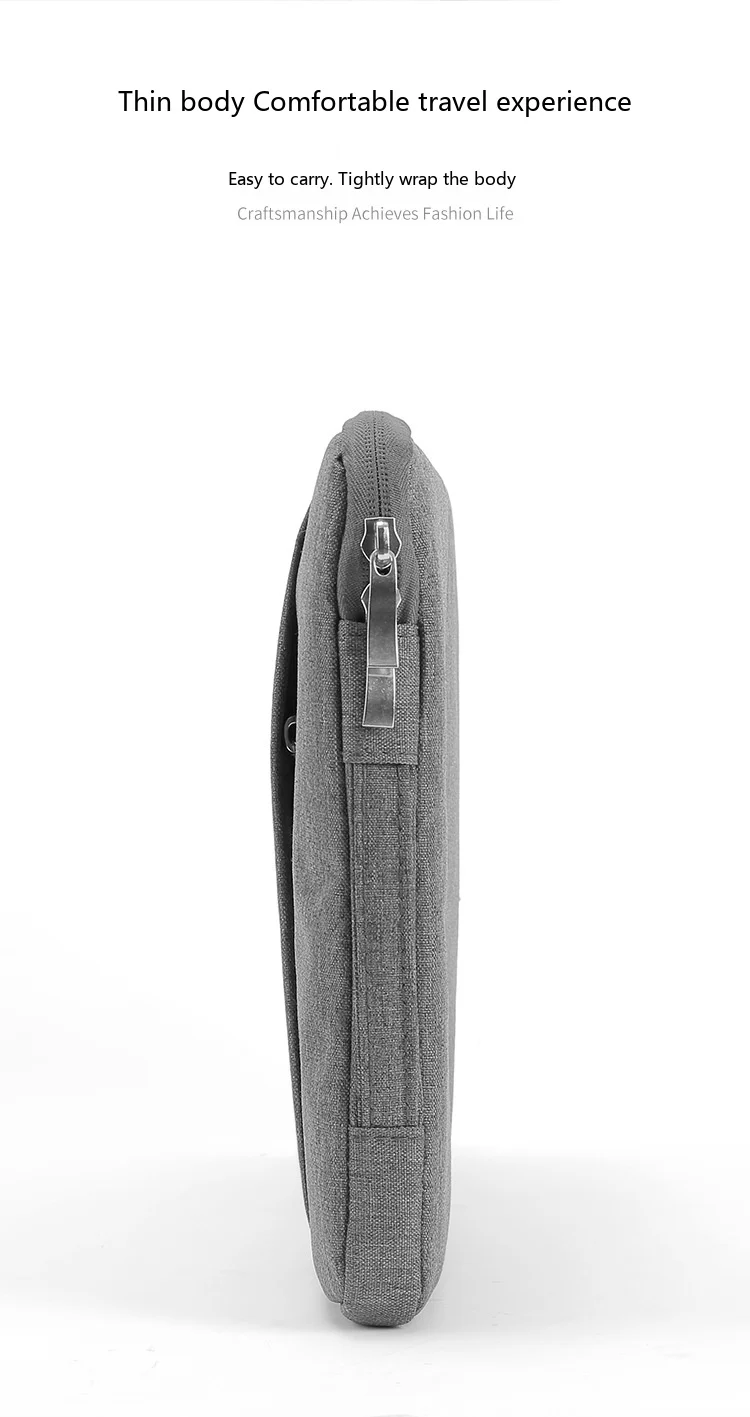 Laptop-Hülle 11-16 Zoll Oxford-Stoff Schutztasche für Notebook mit Fleecefutter – Detail 9