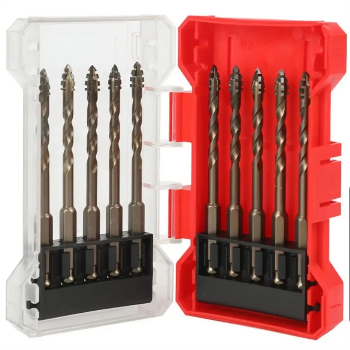 L63A 10pcs Four-Edged Eccentric Drill Bit Hexagonal Drill Bit Set Alloy High Hardness Drilling Tool