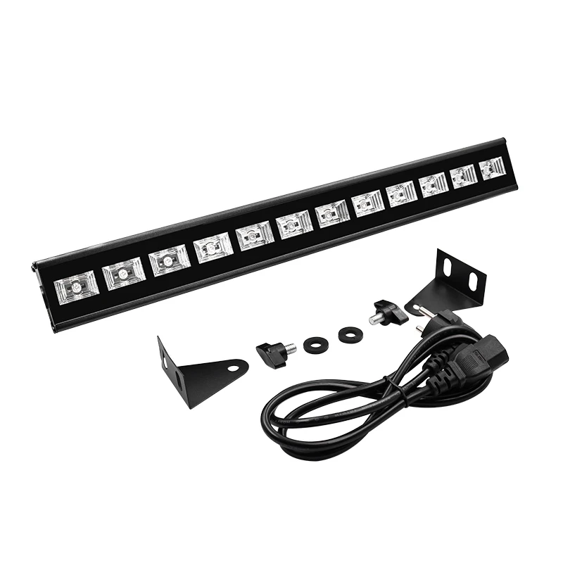 

12Pcs UV Line Light Wall Washer Light Halloween Flood Fluorescent Light Stage LED Stage Light Projection Light AU Plug