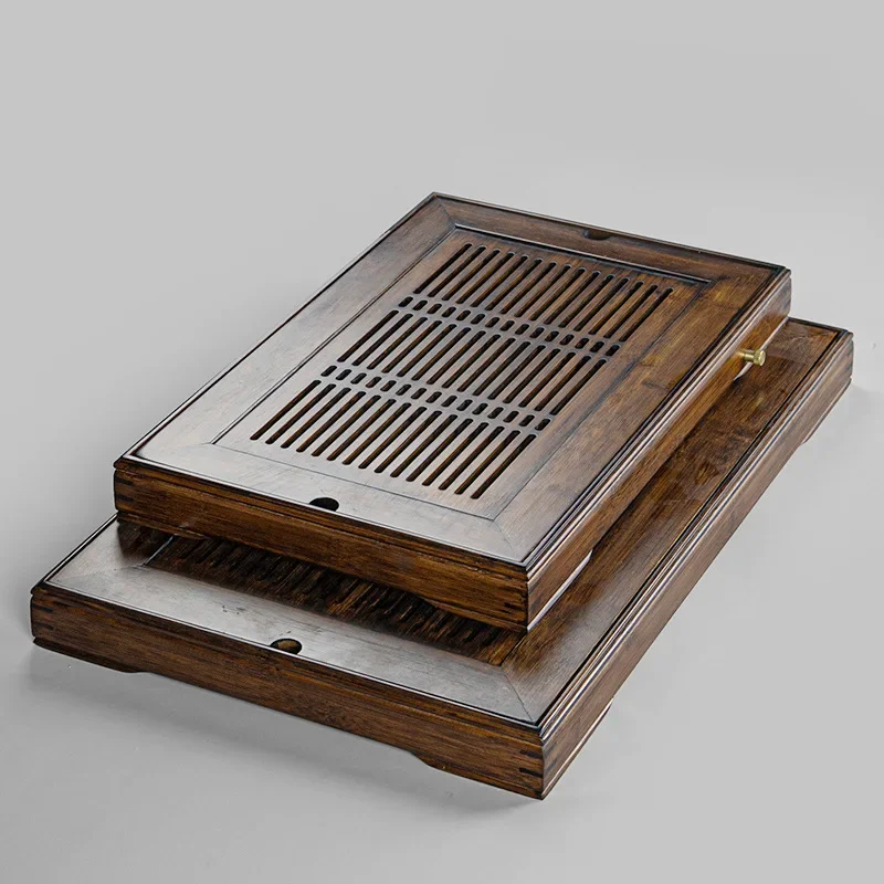 Water Storage Tray Bamboo Dry Foam Table Rectangular Tea Set Tea Tray Home Simple