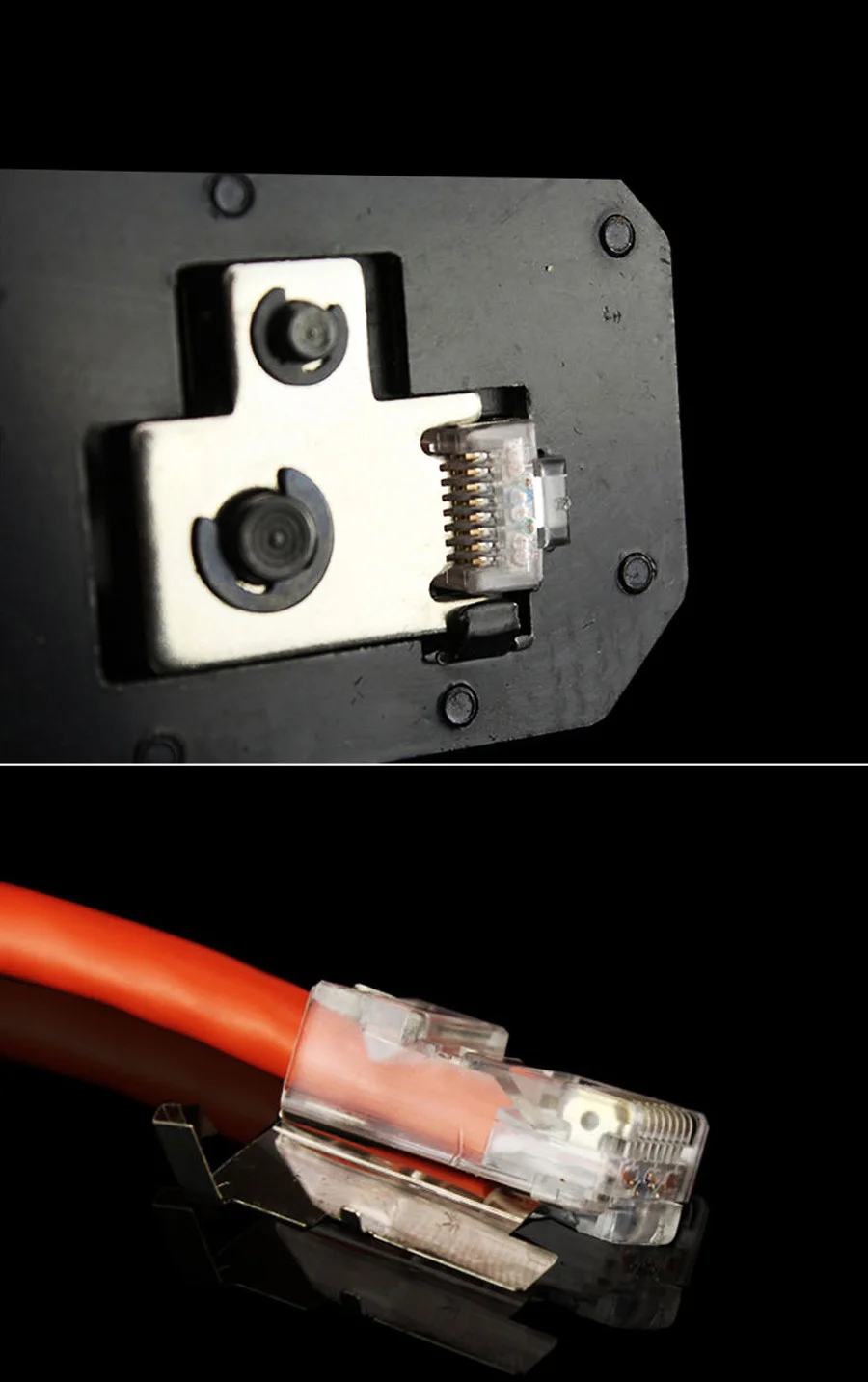 Xintylink Cat6 RJ45-Stecker Ethernet-Kabelstecker Netzwerk 8P8C Metallgeschirmter Stecker 8-Pin Modular RJ45-Buchse Blau 50 Stück – Detail 14