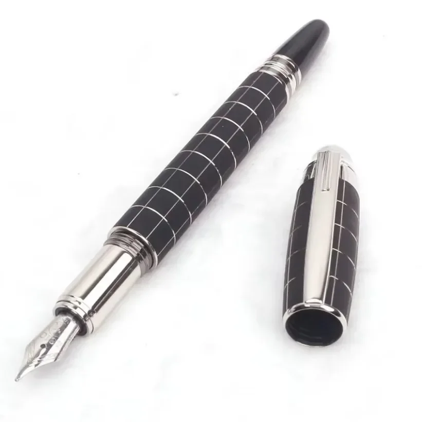 Bolígrafo elegante Star MB, bolígrafo Rollerball para escribir, plumas estilográficas de goma negra de Metal con diamante, suministros de oficina, papelería