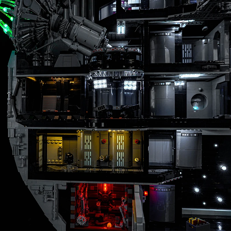 مصباح LED Vonado 5V (بدون نموذج) مناسب لـ LEGO 75419 Death Star ™   ضوء ديكور للهدايا (باستثناء مكعبات البناء)