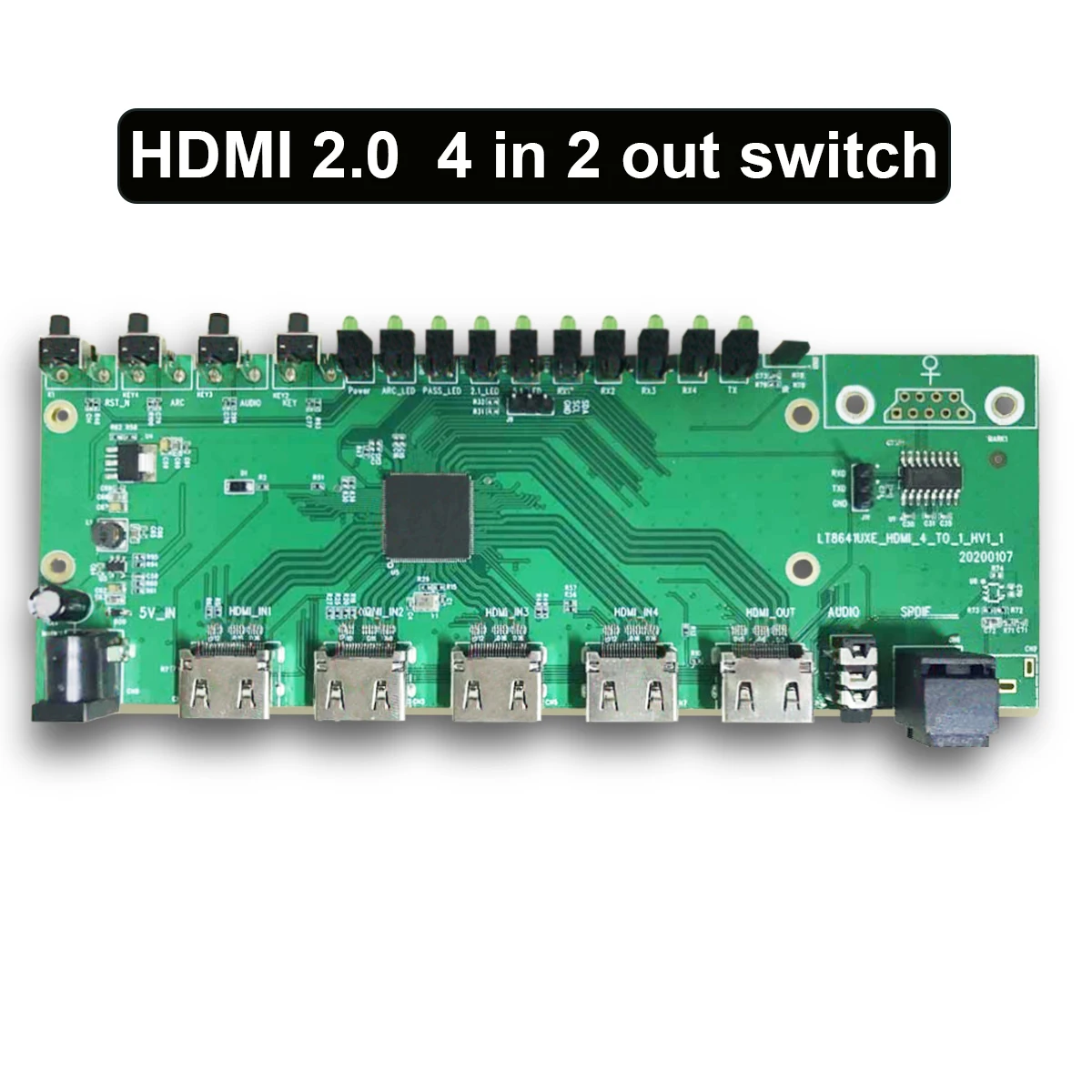 LT8642UXE ( Demo Board）-HDMI 2.0  4 in 2 out switch