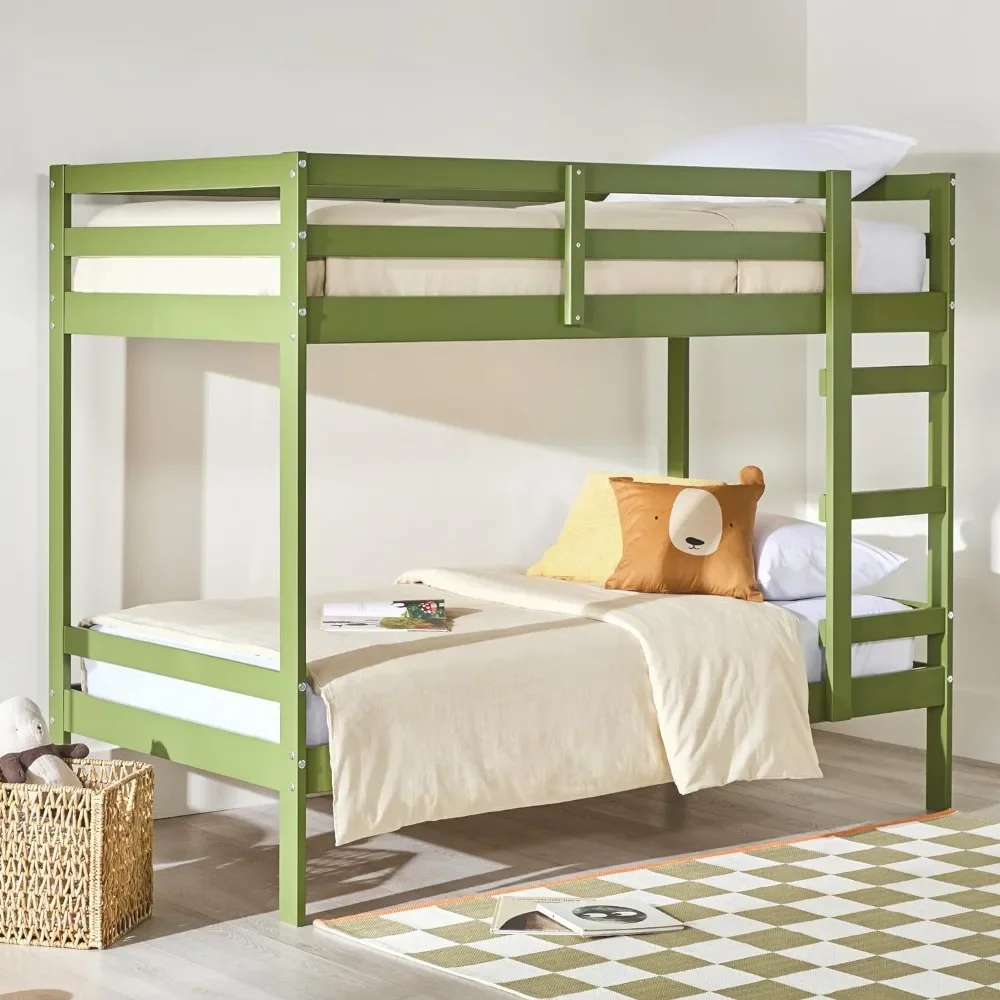 Modern Twin-Size Children's Bed Frame Bedroom, Twin-Size, Olive Green