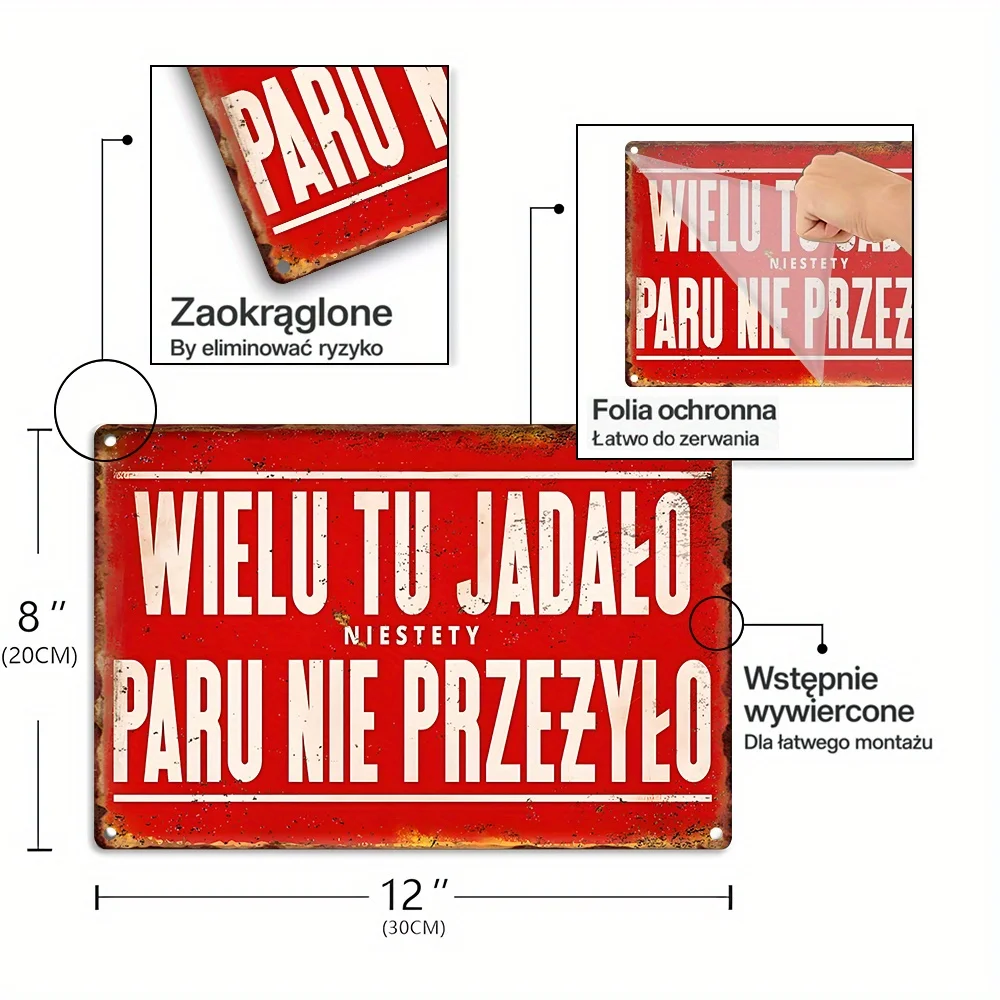 Vintage Metal Sign, Polish Street Style House Number Sign, Retro TV Show/Address Indicator Sign, Suitable for Hallways, Rooms