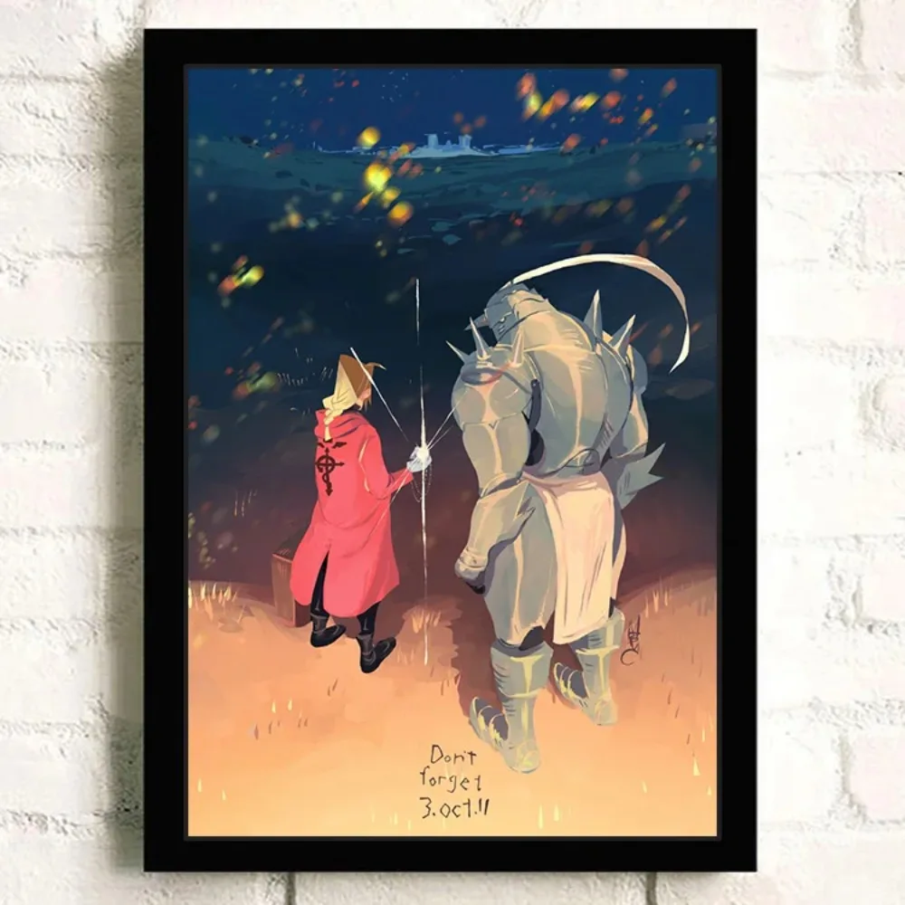 Fullmetal Alchemist Japanese Action Anime Cartoon Quality Canvas Painting Posters Kids Room Living Wall Art Home Decor Picture