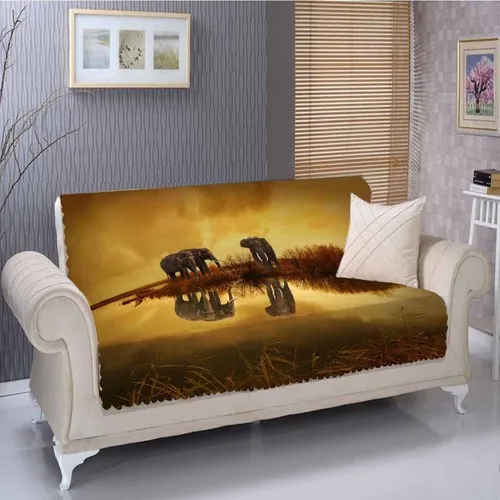 Else African Elephant Landscape 3D Seat Cover Case-180 X225Cm