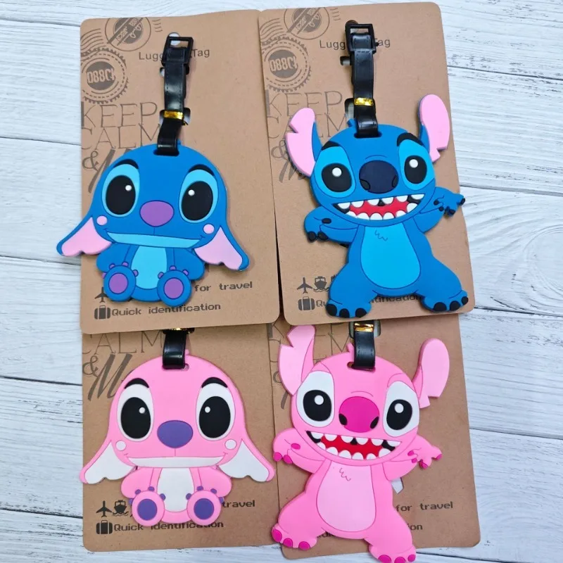 Disney Anime Cute Stitch Luggage Tag Suitcase ID Addres Holder Baggage Boarding Tags Portable Label