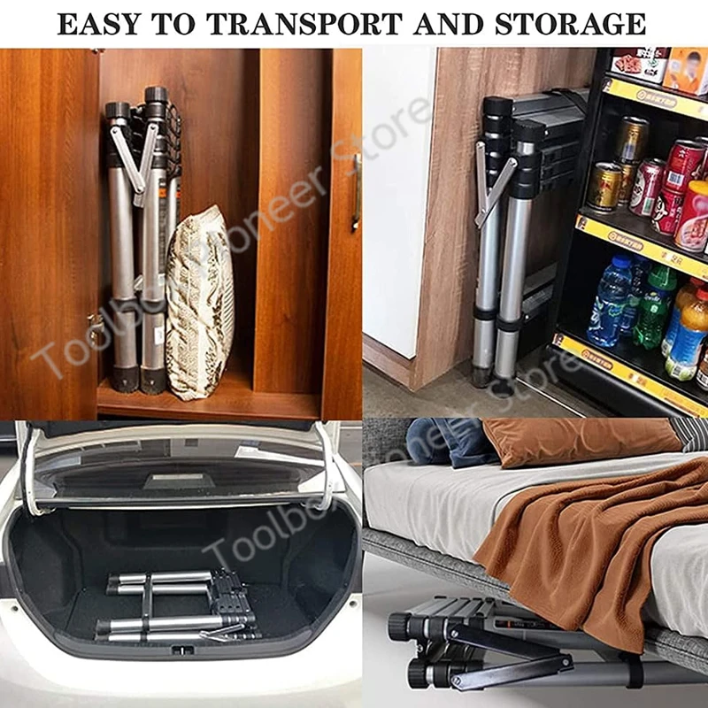 Step Ladders Folding Ladder For Home Aluminum Telescopic Ladder Climbing Stool Herringbone Stairs Engineering Extension Ladder