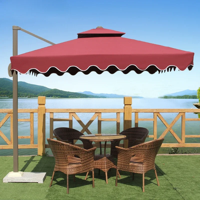 Outdoor parasol guard box security property outdoor large sun umbrella courtyard advertising beach side stall umbrella square