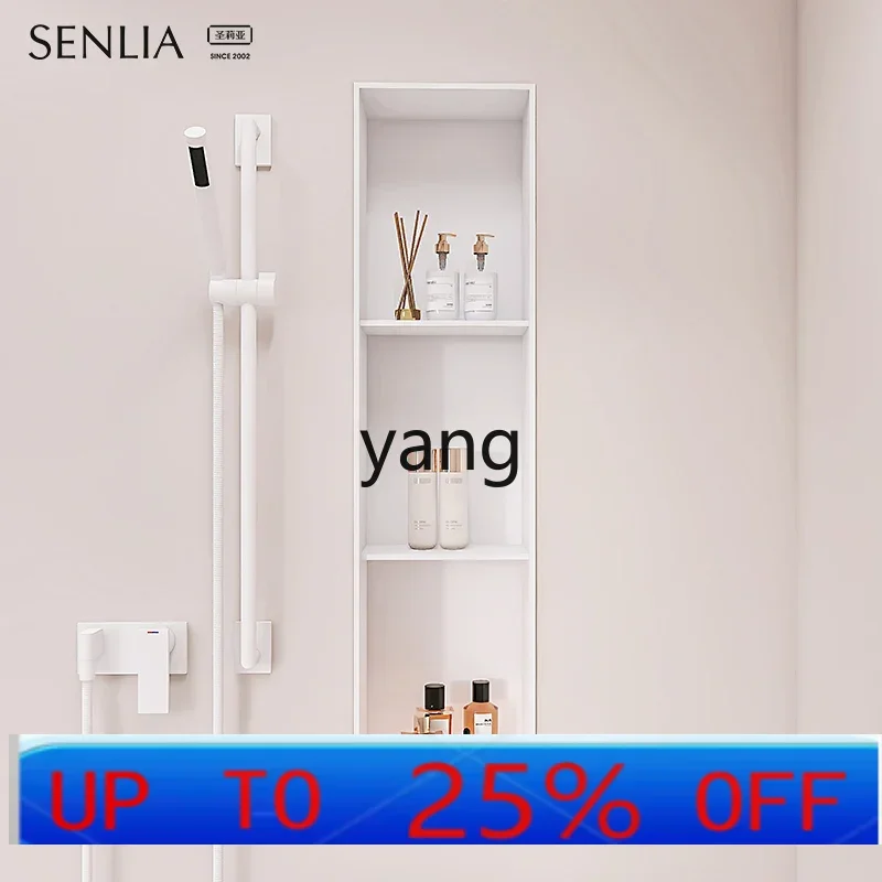 

LMM embedded TV background bathroom rack into the wall