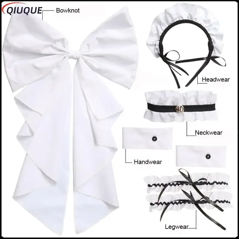 Anime Black Maid Costumes French Bowknot cameriera gonna ragazze donna Amine Cosplay Costume cameriera costumi del partito