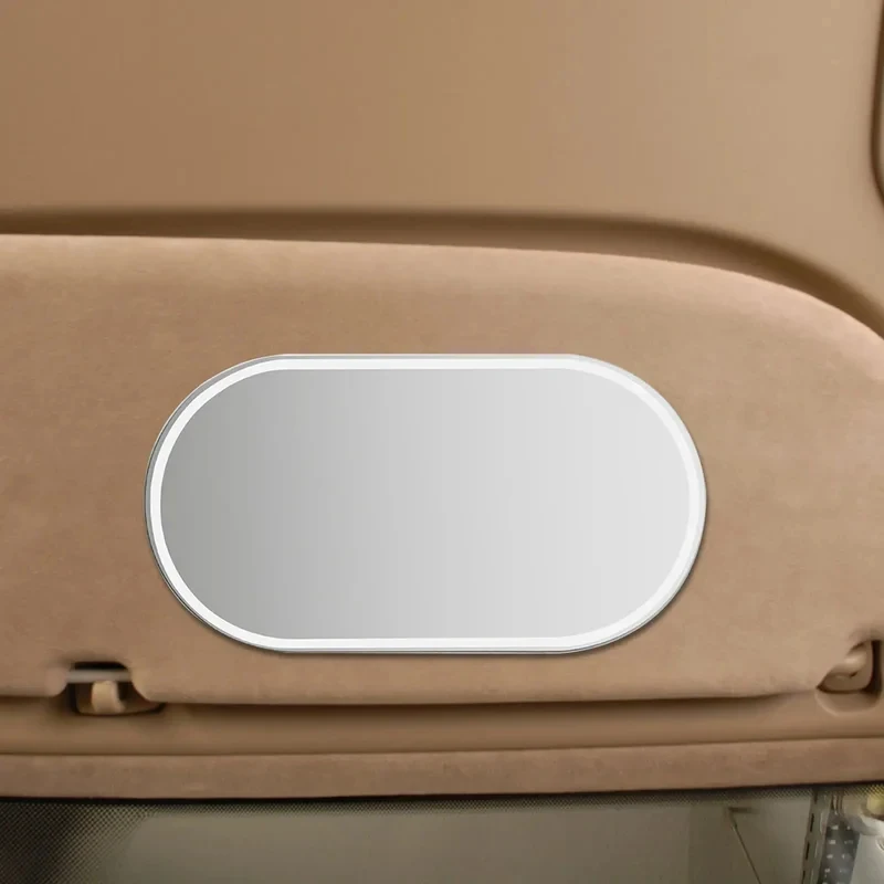 Stainless Steel Makeup Mirror Glue, Makeup Mirror, Car Interior, Cosmetic Mirror, Car Sunshade