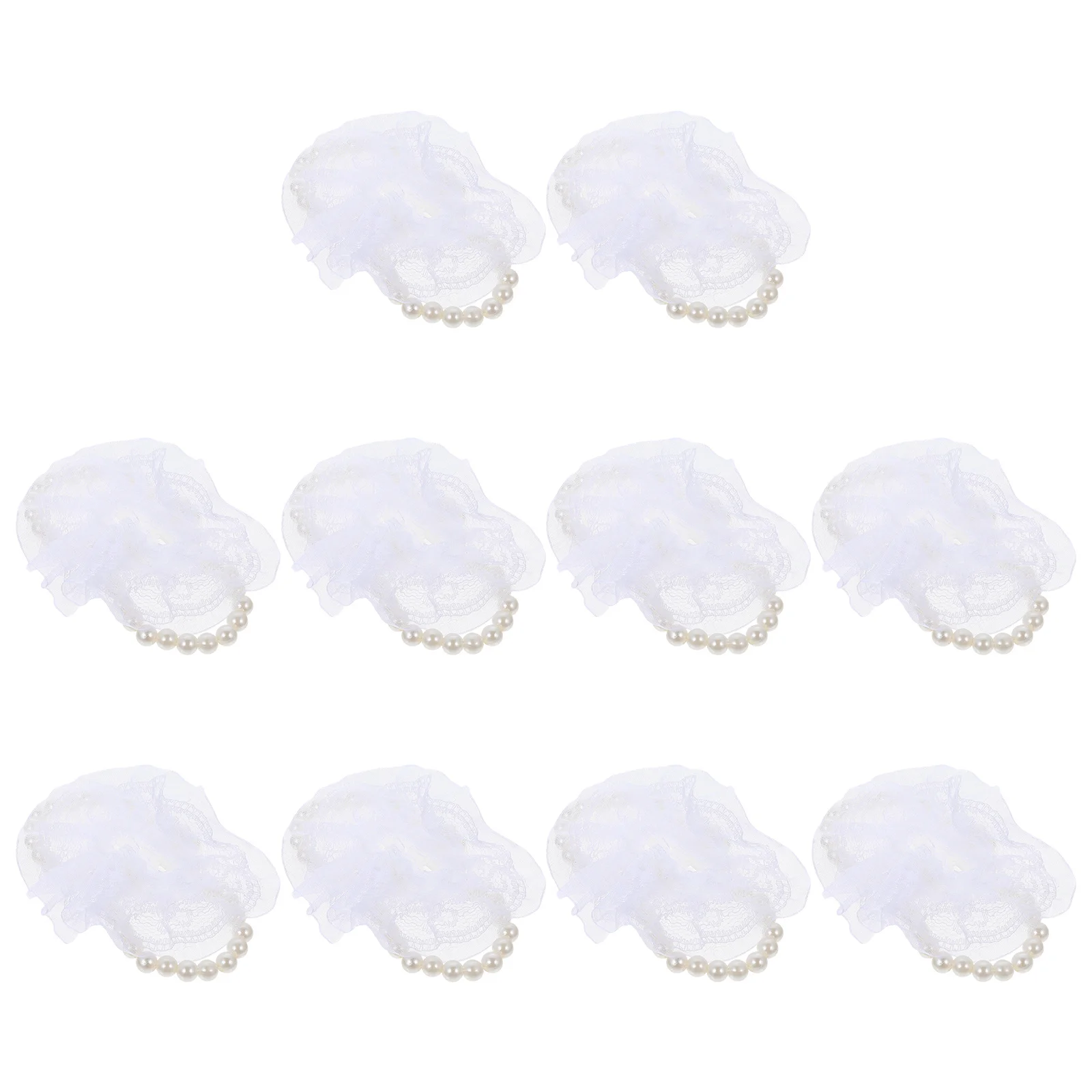 

10 Pcs Pearl Wristband Bands Corsage Bridal Accessories Artificial Elastic Bracelet Decor Kit Bride Wristlet