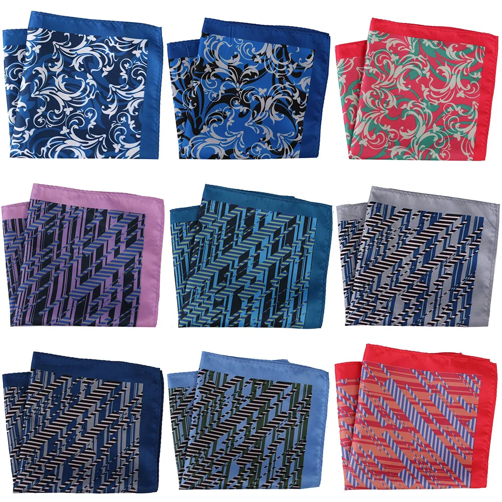 30 * 30 cm Fazzoletti da uomo e asciugamani quadrati Hanky Abito fantasia alla moda Asciugamano quadrato Fazzoletto Sciarpe Accessorio