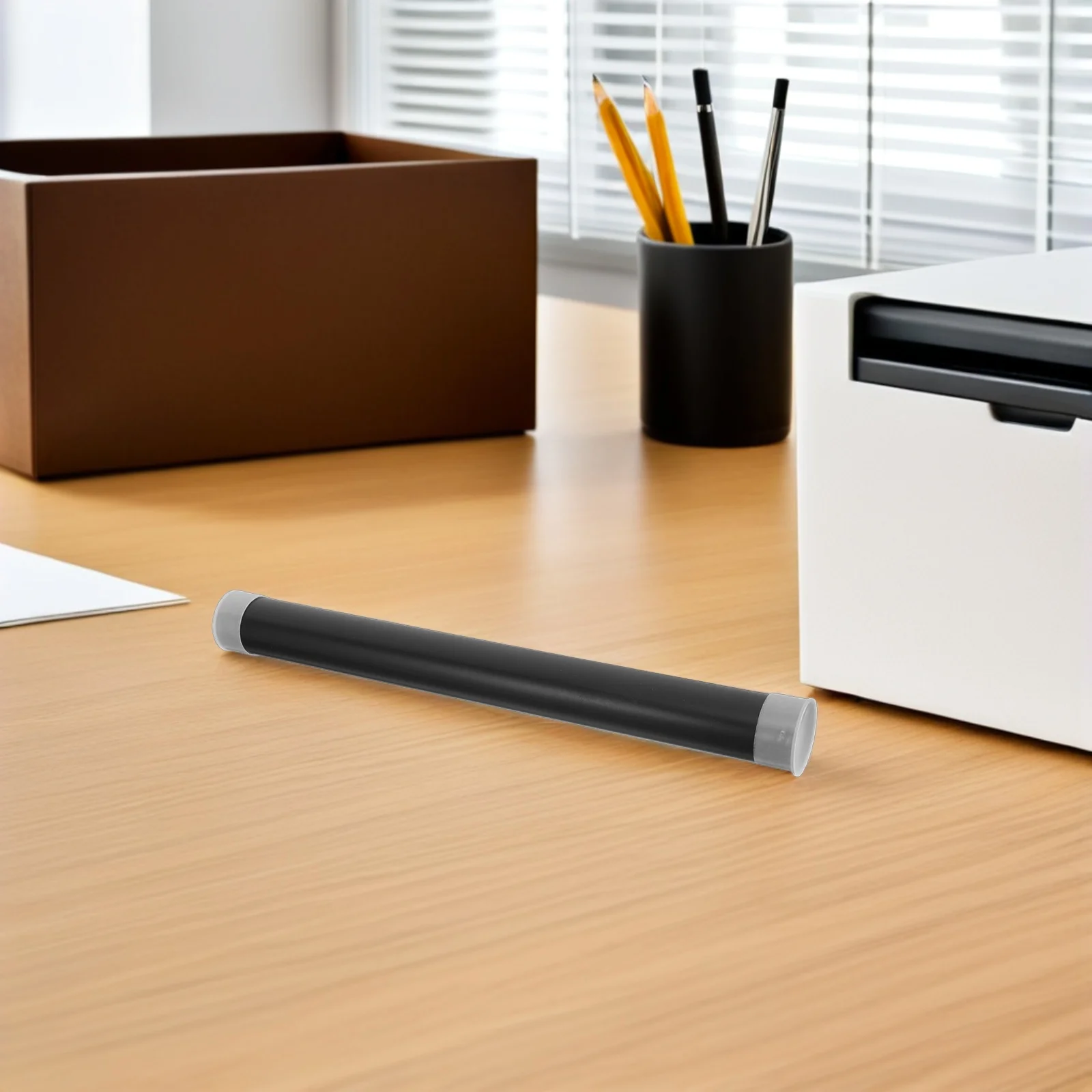 

10pcs Plastic Storage Tube Black Round Mailing Container For Art Print Poster Blueprint Spring Festival Couplets Home Office