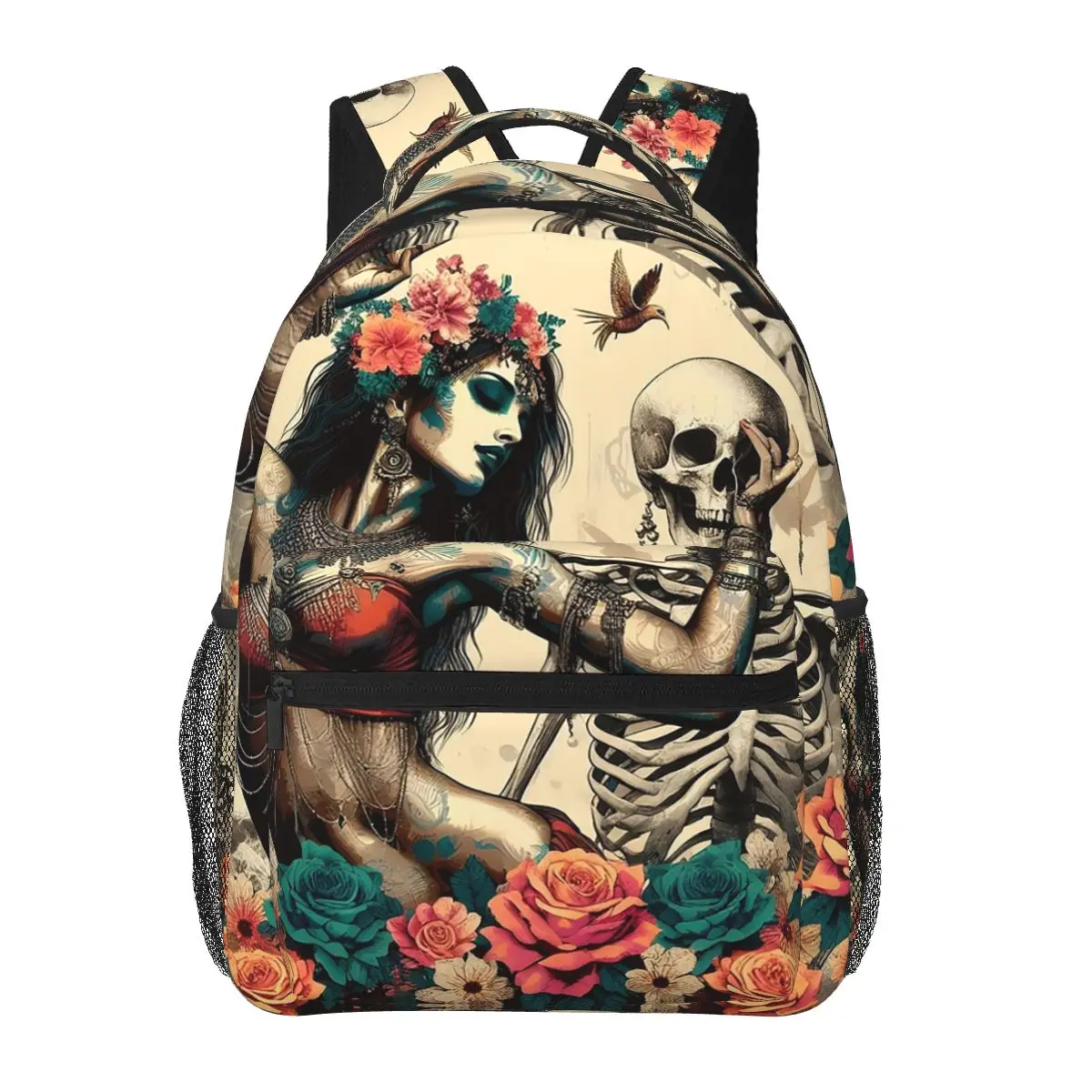 

Alexander Gothic Las Elegantes Girls Day Of Dead Skull Backpacks Boys Girls Bookbag Students School Bags Rucksack Shoulder Bag