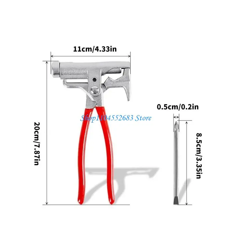 Y6GD 10 In 1 Multifunctional Hammer Adjustable Wrench Screwdriver Pliers Puller