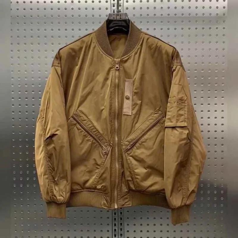 Spring  Autumn Coats New Fashion Brand Standing Collar Jacket High Quality Light Luxury Splicing Short Baseball Casual Jacket