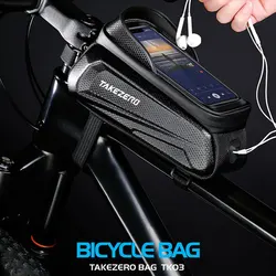 TAKEZERO TK03 Bike Hard Case EVA Mobile Phone Bag Mountain Bike Road Bike Front Beam Bag Head Bag Rainproof Upper Tube Bag