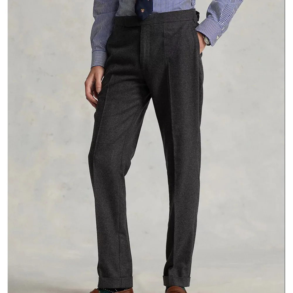 

Mens Wool Blend Trousers Herringbone Suit Pants No Pleat Tapered Business Casual Comfortable Breathable Flat Front Dress Pants f