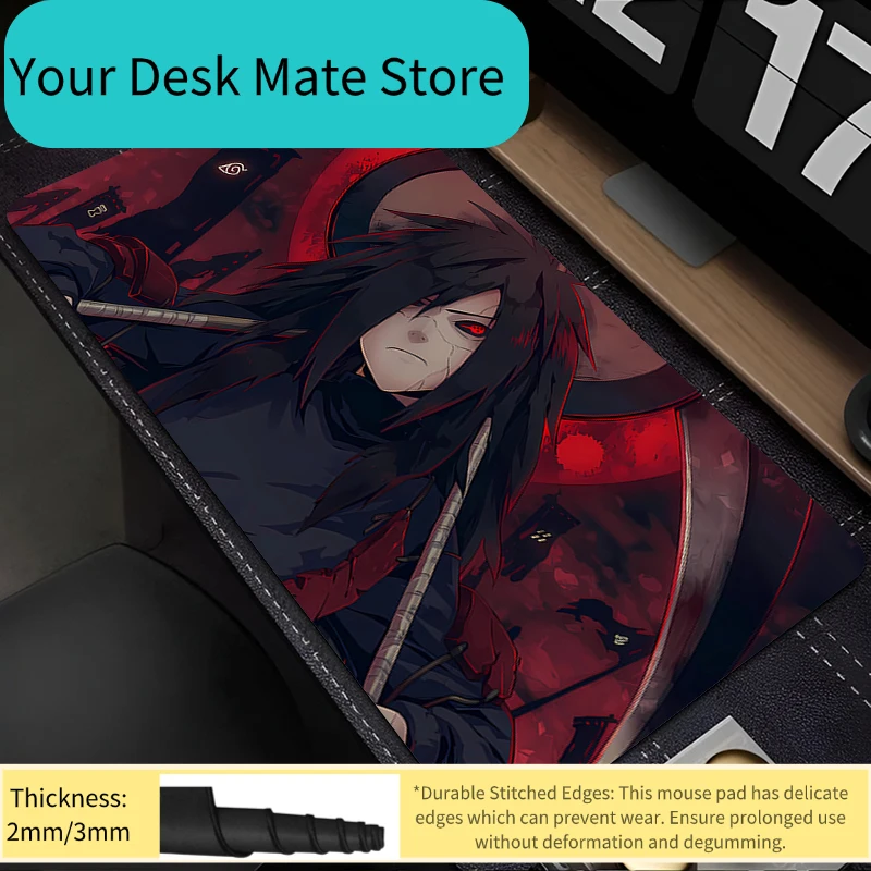 Mouse Pad Naruto Madara Uchiha Anime Gaming Accessories Mousepad Gamer XXL Completo Computer Keyboard Desk Mat Varmilo Table Pad