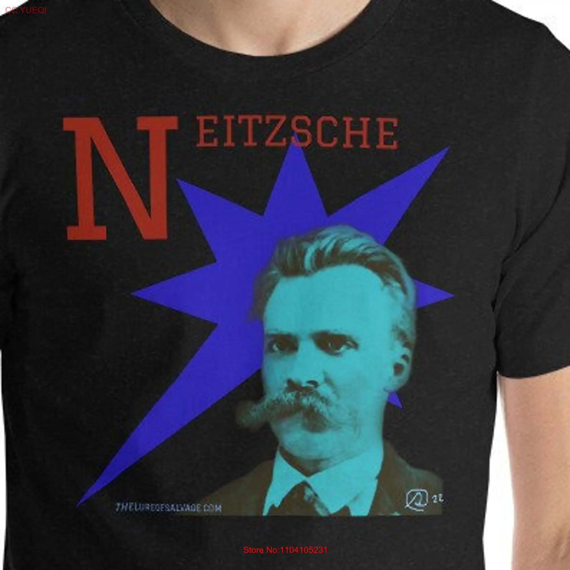 Nietzsche Philosopher Psychologist Anti Christ T shirt long or short sleeves