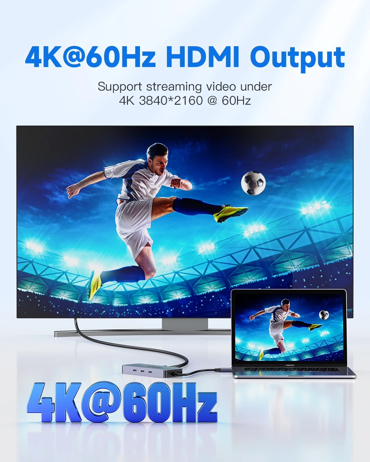 GETATEK 6IN1 USB C HubประเภทC 3.2 10Gbps HDMI 4K60Hzพอร์ตEthernet PD 100Wอะแดปเตอร์สําหรับMacbook Pro USB 3.2 Hubแล็ปท็อปแท็บเล็ต