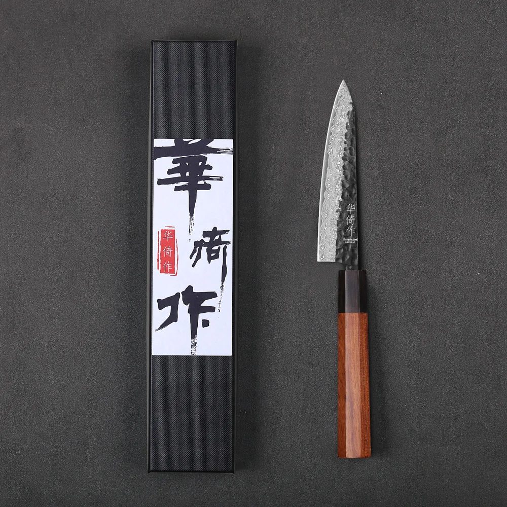 

5" Utility Knife Damascus Steel Professional Chef Knives Kitchen Japanese Hand Forged Vegetable Fruit Peeler Universal tools