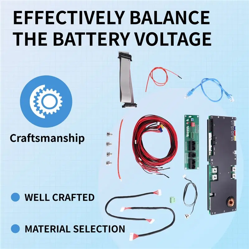 A13E-JK-PB1A16S10P Lifepo4 Li- BMS Inverter 8S-16S Smart Household Energy BMS Home Inverter Active Balancer 1A