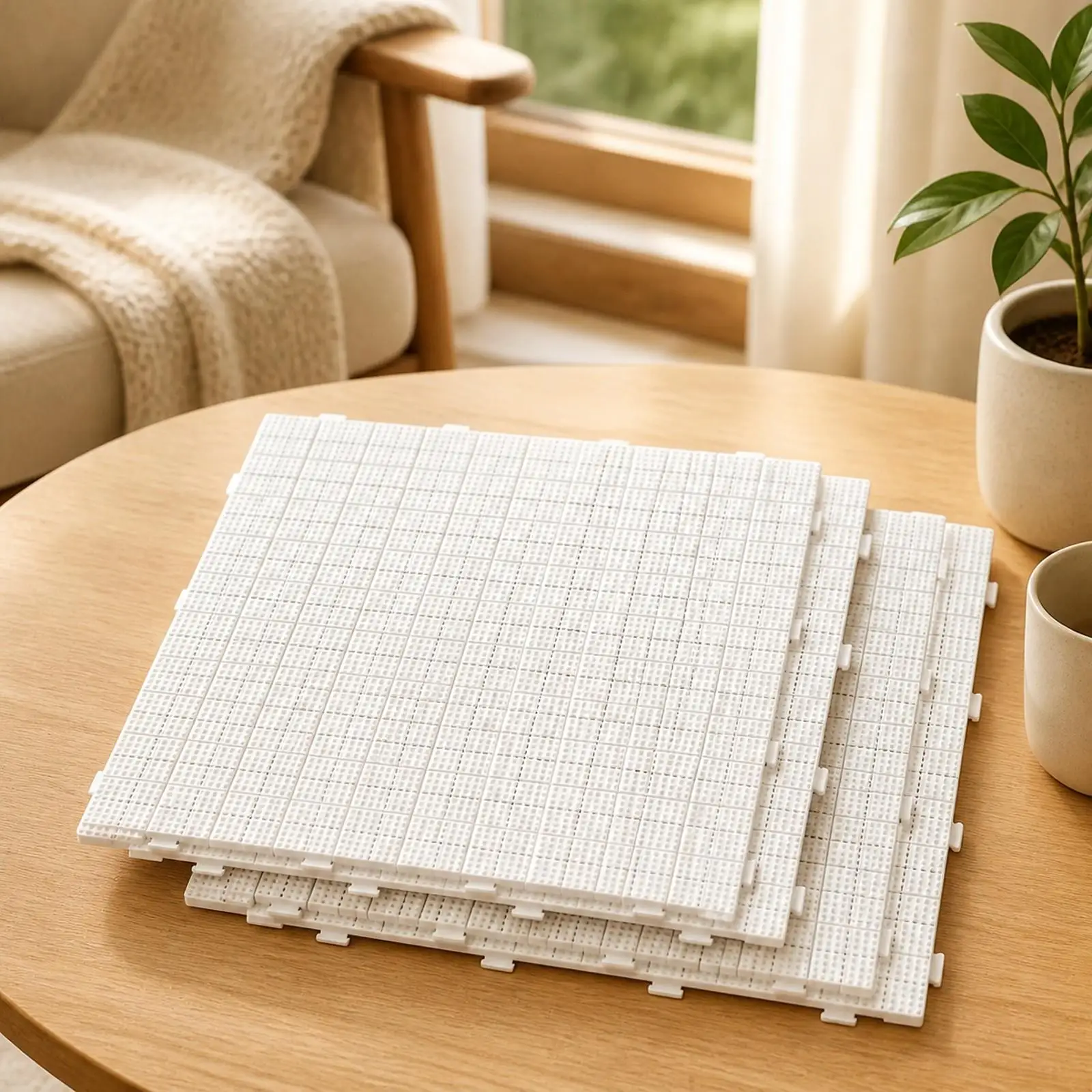 Sturdy Plastic Fuse Bead Pegboard 28cm Interlocking Craft Surface for Organized Bead Fusing Projects at Home