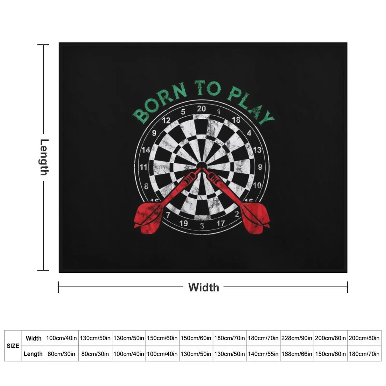 Born to play darts Throw Blanket Quilt Thermals For Travel Blankets