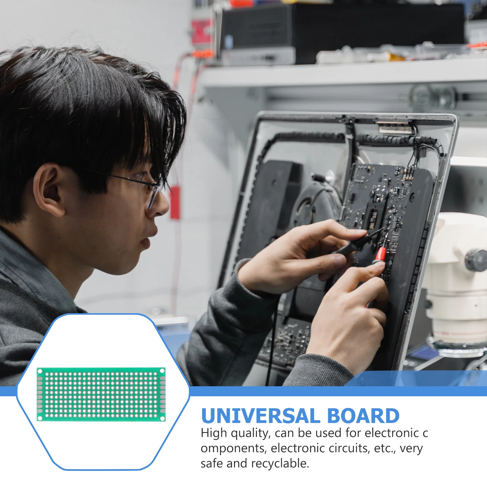 

12Pcs Universal Circuit Board Thick Durable Flame Resistant Practical Experiment Prototyping Circuit Supplies Board