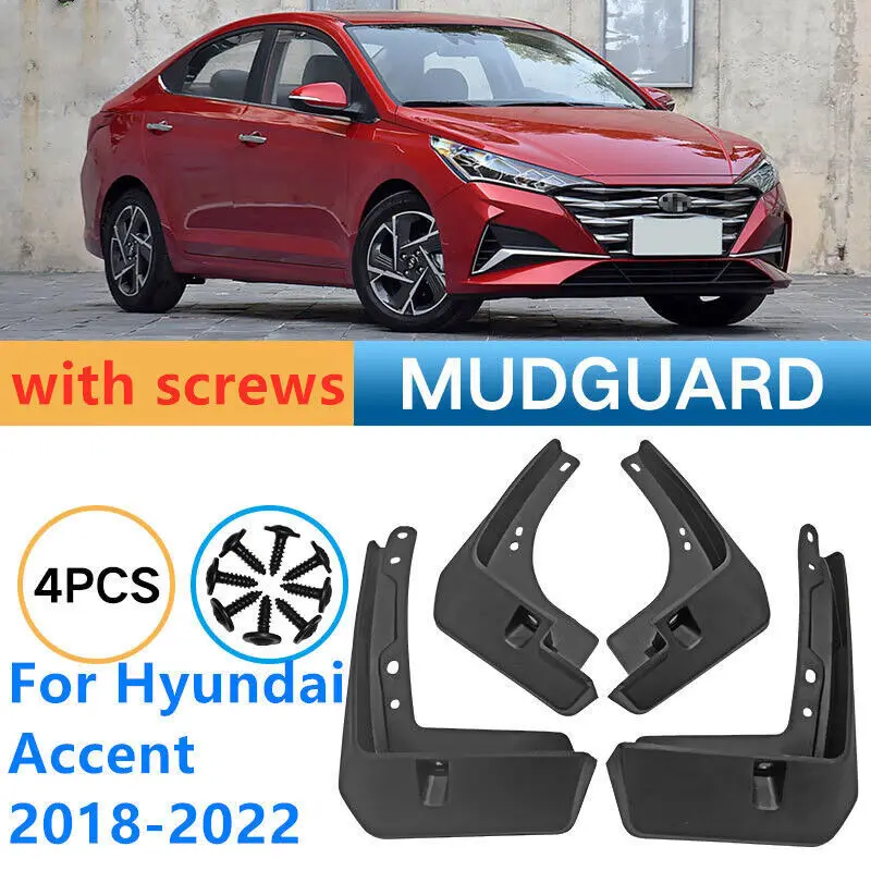 

For Hyundai Accent 2018-2022 Mud Fender Flaps Splash Guards Mudflaps Mudguards