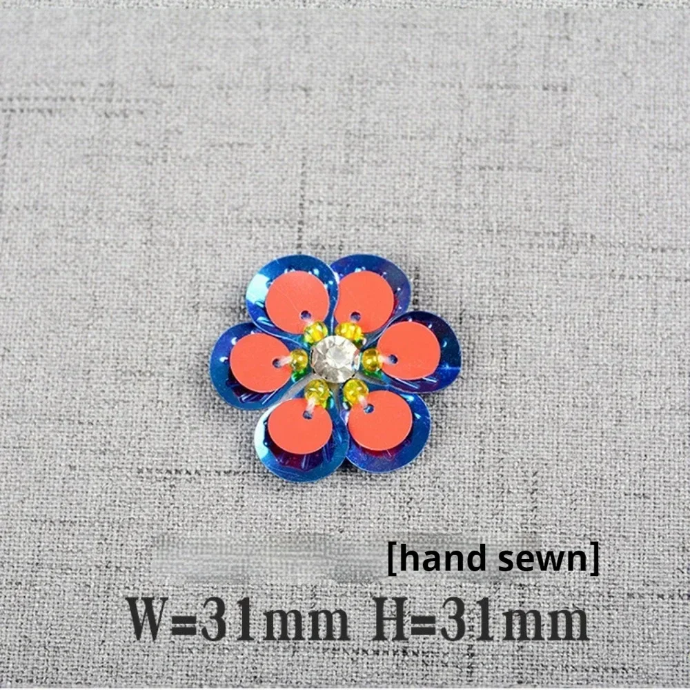 10PCS Spot Small Handmade Flower Sequins Beads Floral Cloth Stickers DIY Clothing Accessories Shoes Bags Decorative Hand Sewn
