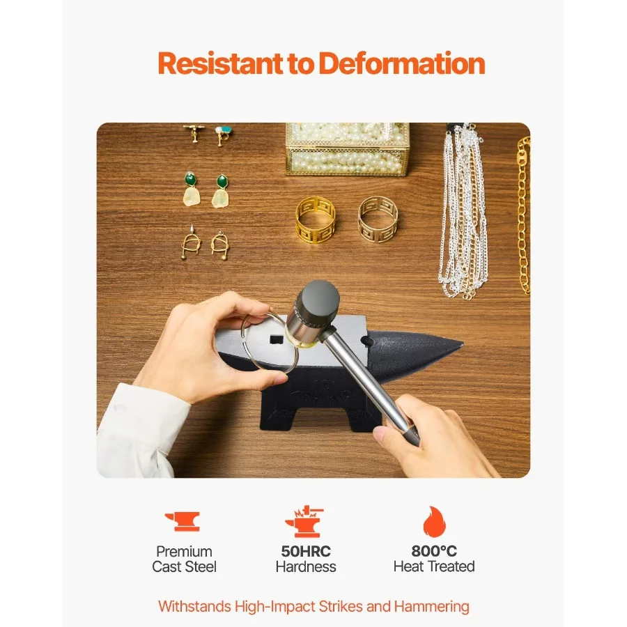 سندان من الفولاذ المصبوب 22 رطل 10 كجم سندان بوق واحد مع سطح كبير وقاعدة ثابتة وسندان مستدير متين عالي الصلابة #2